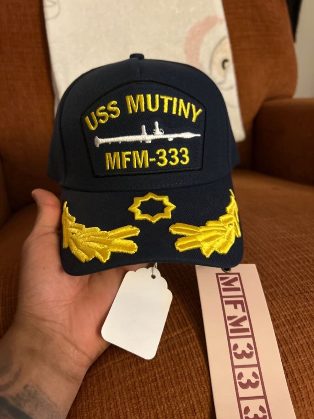 murd333r.fm MFM-333 Swamp Angels Syndicate Fitted Cap Olive/Sage Green (Gold) S…